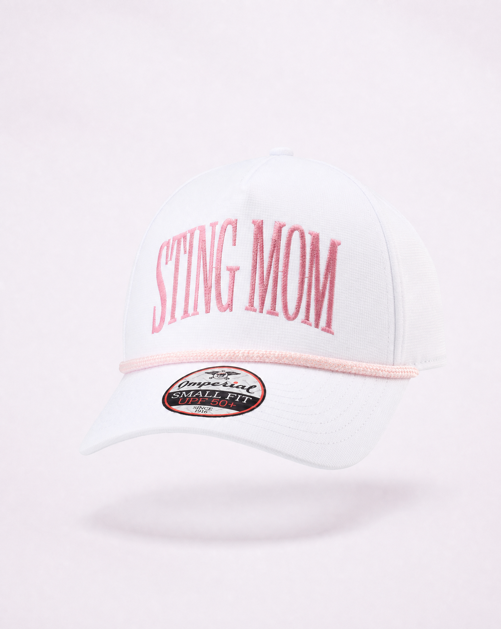 Sting Mom | Pink Embroidered Rope Hat