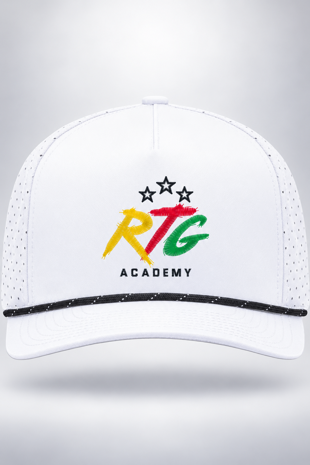RTG Core | Performance Snapback Cap – Black, front view