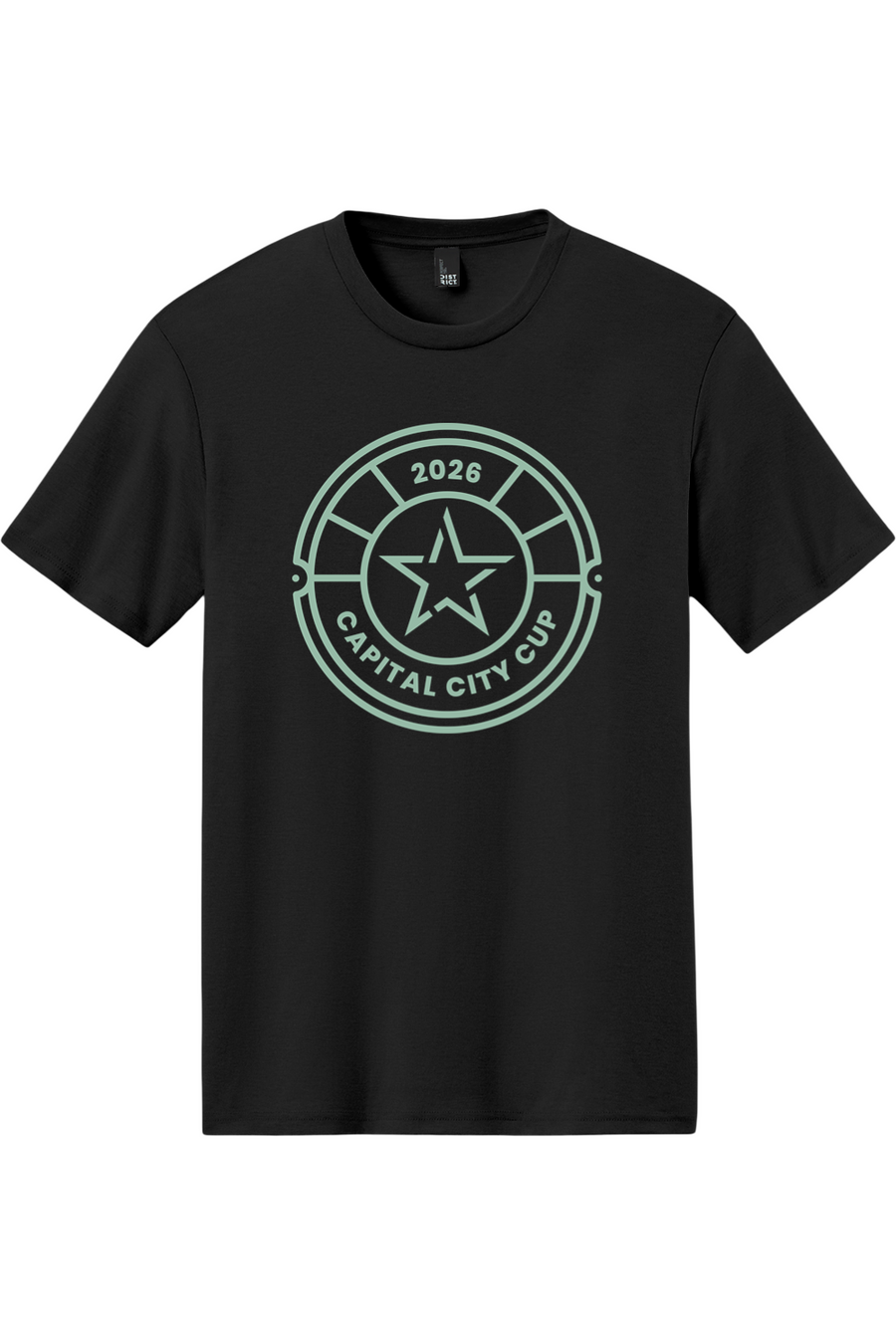 2026 Capital City Cup District Perfect Tri Tee – Black, front view