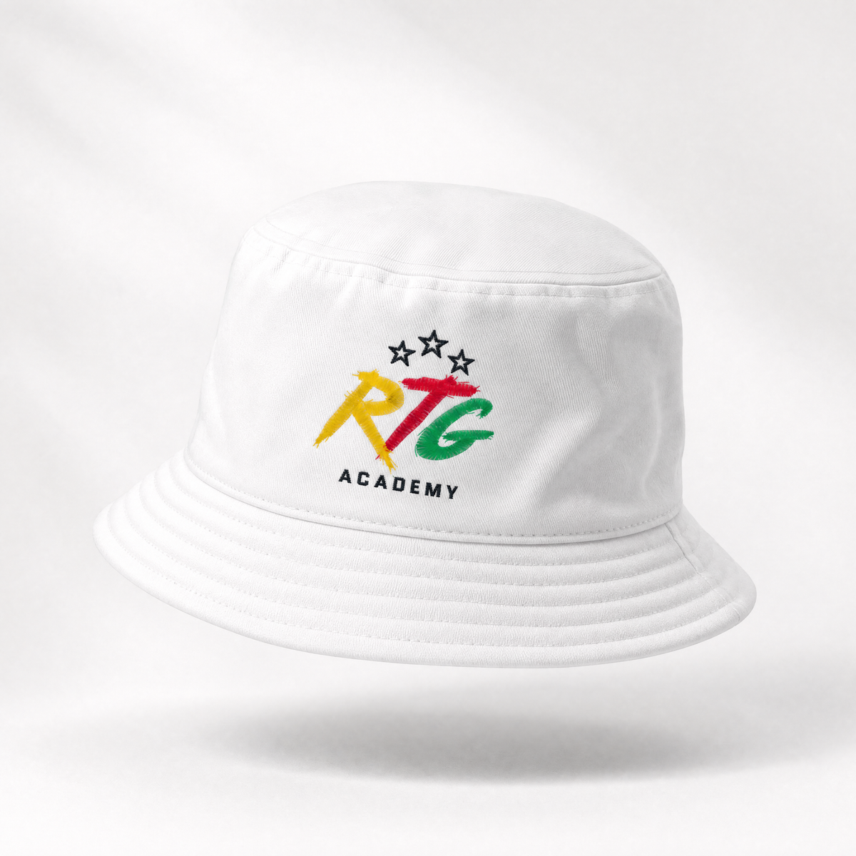 RTG Core | Short Brim Bucket Hat – White, front view